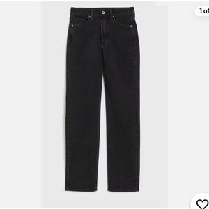 H&M Black Straight-Leg Jeans